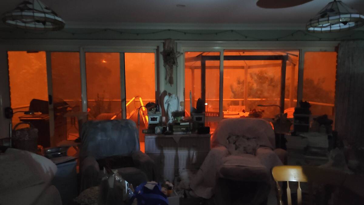 It's hard to find words to describe the terror of a massive bushfire bearing down on your home. Picture: Jesse Rowan