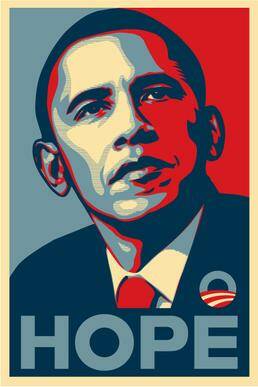 Shepard Fairey's "Hope" poster. Picture: Supplied