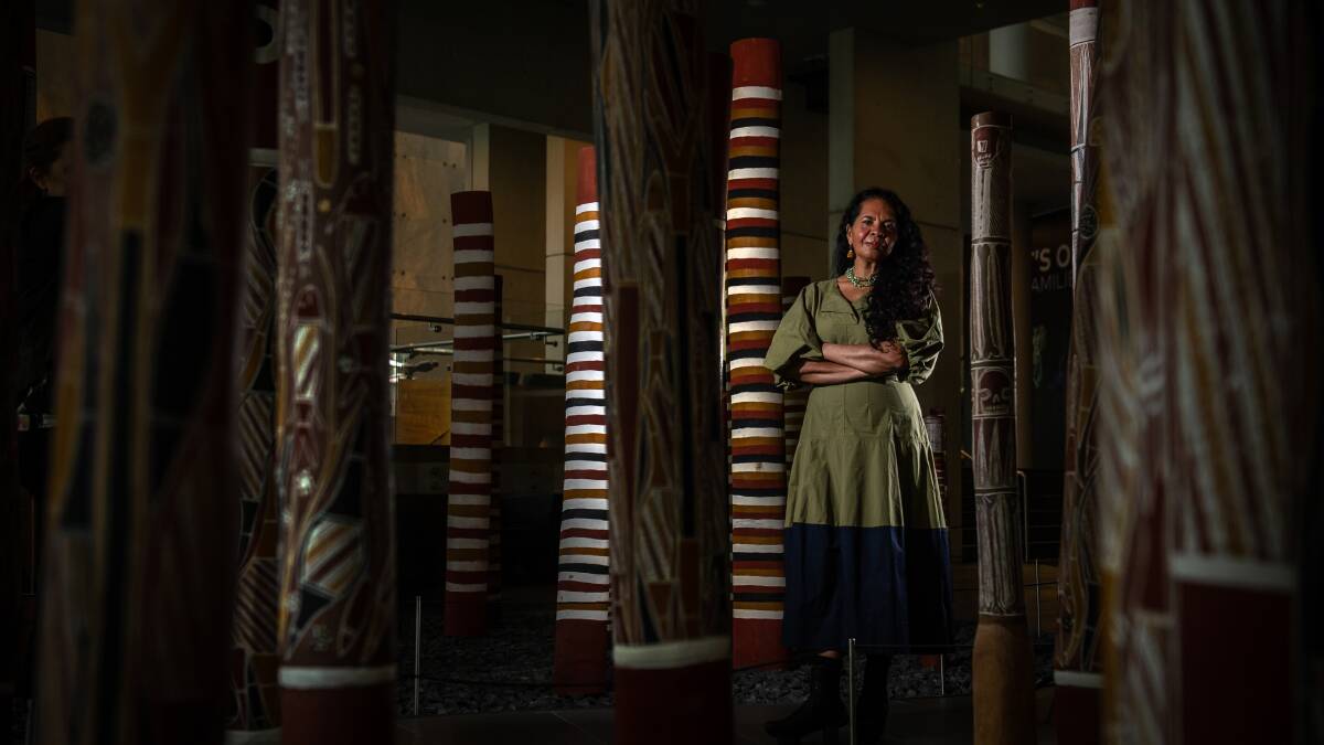 The National Gallery has an extraordinary collection of Indigenous artwork. Pictured is senior curator Franchesca Cubillo in 2020. Picture: Karleen Minney