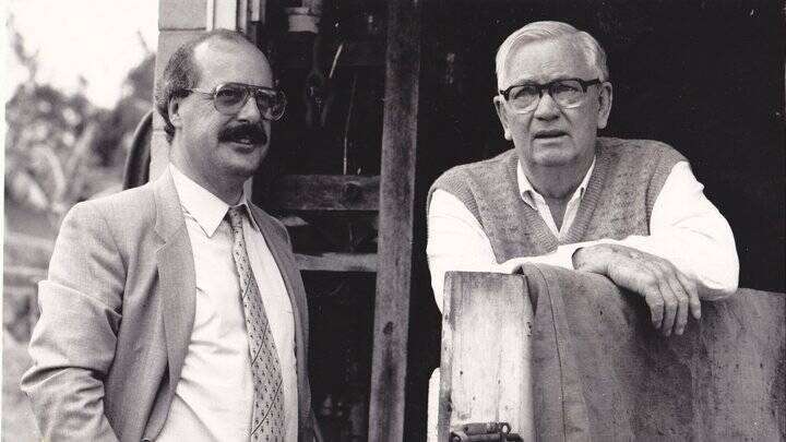 Norman Abjorensen (left) with Nelson Lemmon. Picture: Supplied