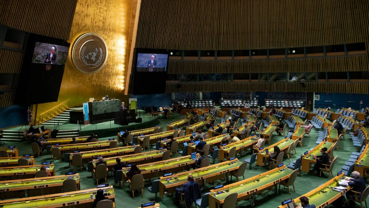 The General Assembly adopted the United Nations Declaration on the Rights of Indigenous Peoples in 2007. Australia was one of four nations to vote against the resolution. Picture: Getty Images