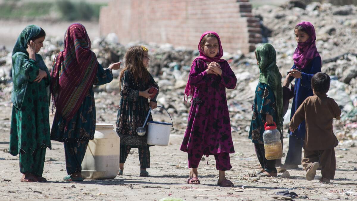 Afghan refugee children in a refugee camp at Lahore, Pakistan. Picture: Shutterstock