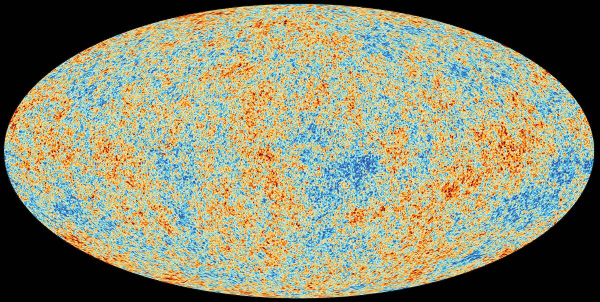 A map of the cosmic microwave background radiation as captured by the Planck Satellite. Picture: ESA