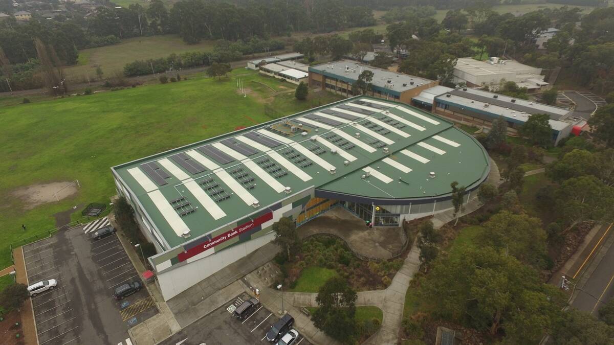 Nillumbik Shire Council installed an off-grid solar and battery system on the roof of a local stadium/emergency shelter. Picture: Supplied