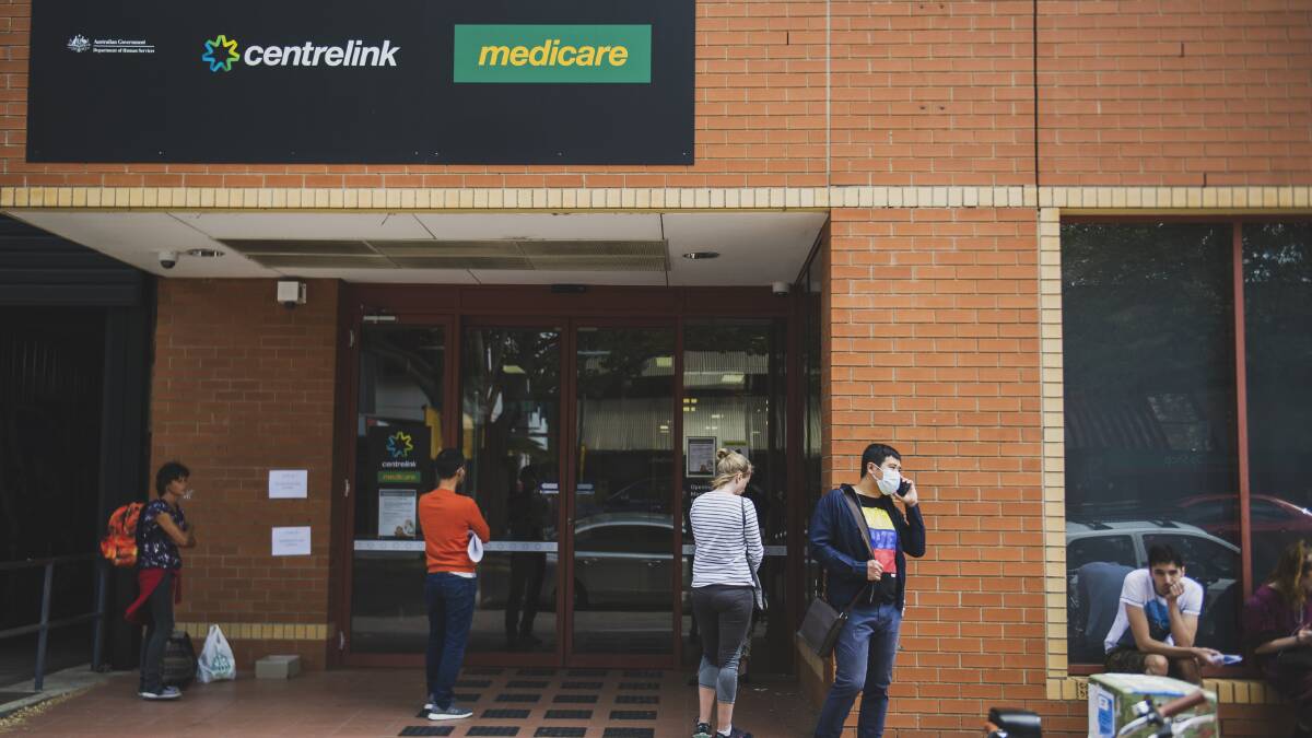 This week tens of thousands of people queued for hours at Centrelink offices around the country. Picture: Dion Georgopoulos