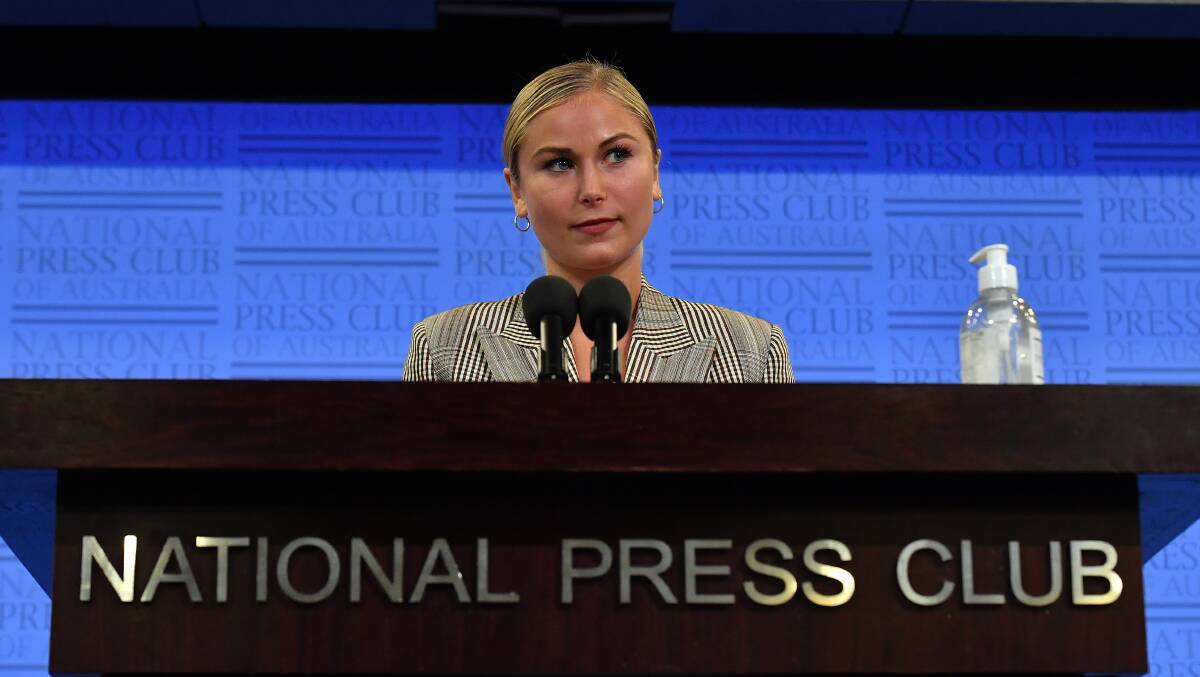 Australian of the Year Grace Tame isn't seeking a political career - and nor should she have to. Picture: Getty Images