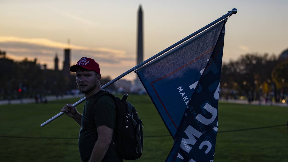 A Trump supporter in Washington, D.C. Picture: Getty Images