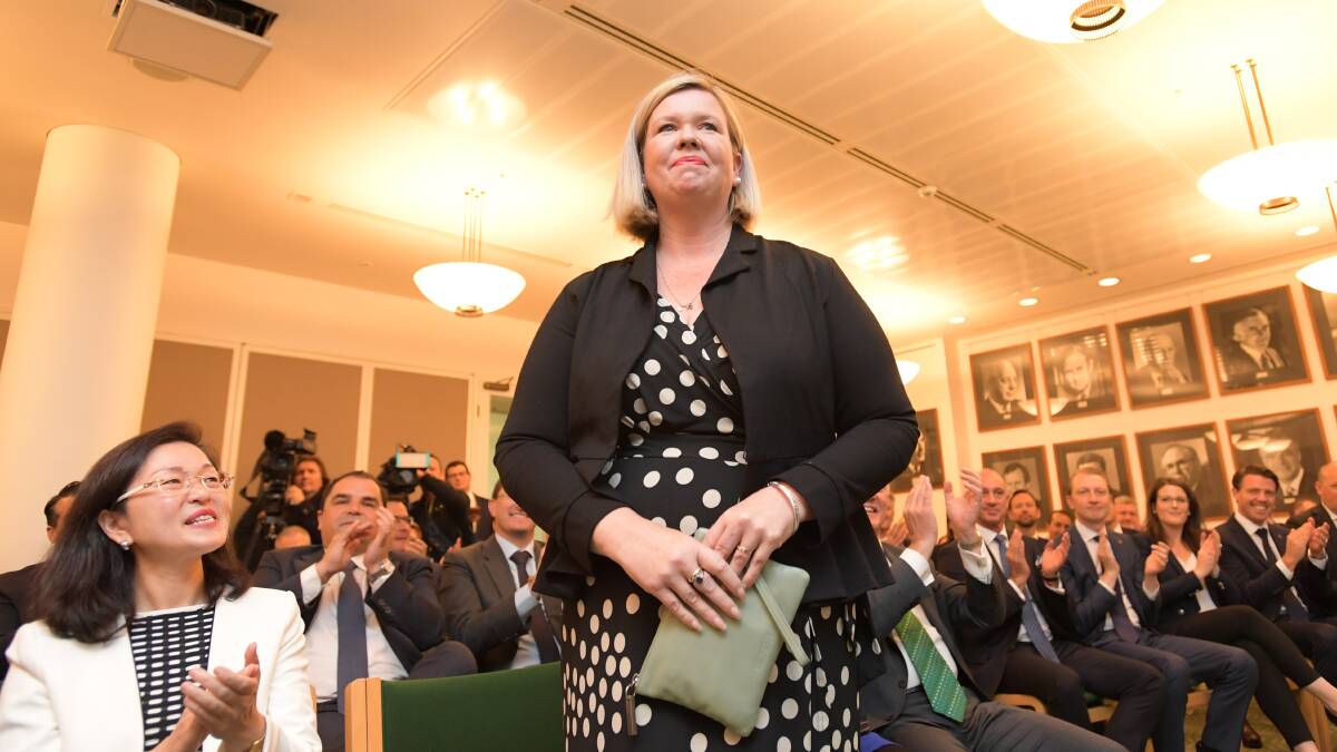 Moderate Liberal MP Bridget Archer during a joint party room meeting in 2019. Picture: Getty Images