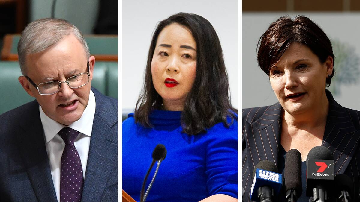 Federal Opposition Leader Anthony Albanese, ACT Opposition Leader Elizabeth Lee and former NSW opposition leader Jodi McKay. Pictures: Getty Images, Elesa Kurtz
