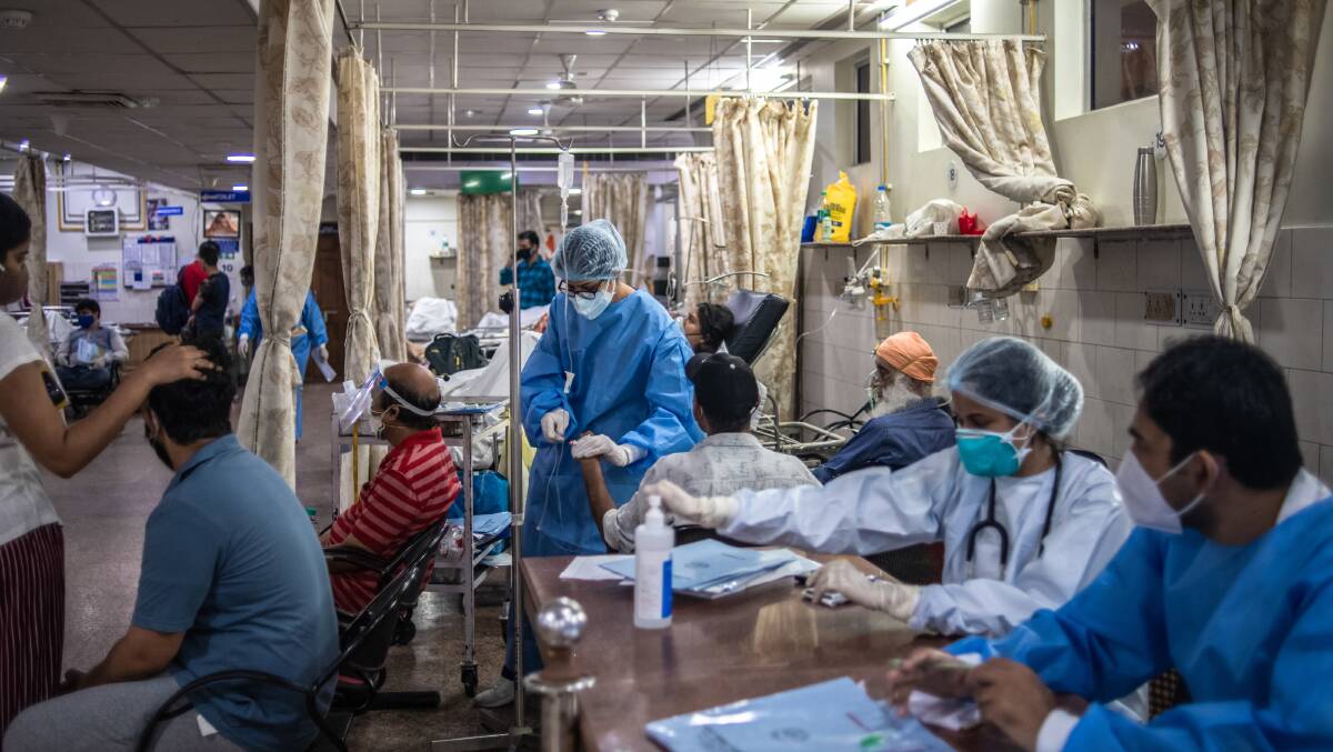 Hospitals in India have begun turning away people suffering from COVID-19 due to overcrowding. Picture: Getty Images