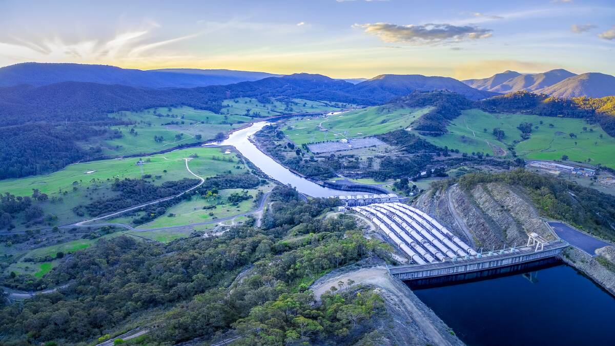 Tumut 3 Power Station at Talbingo Reservoir, near where new transmission lines will be built to link the Snowy 2.0 project to the national grid. Picture: Shutterstock