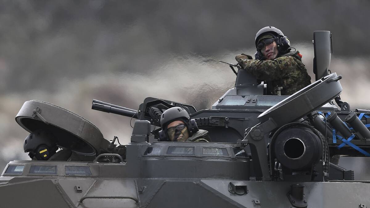 Japanese soldiers in Australia during their first Talisman Sabre joint training exercise in 2019. Picture: Getty Images