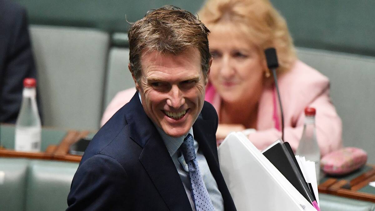 Former attorney-general Christian Porter updated his register of members' interests this week to include a contribution from a blind trust to cover part of his legal fees. Picture: Getty Images