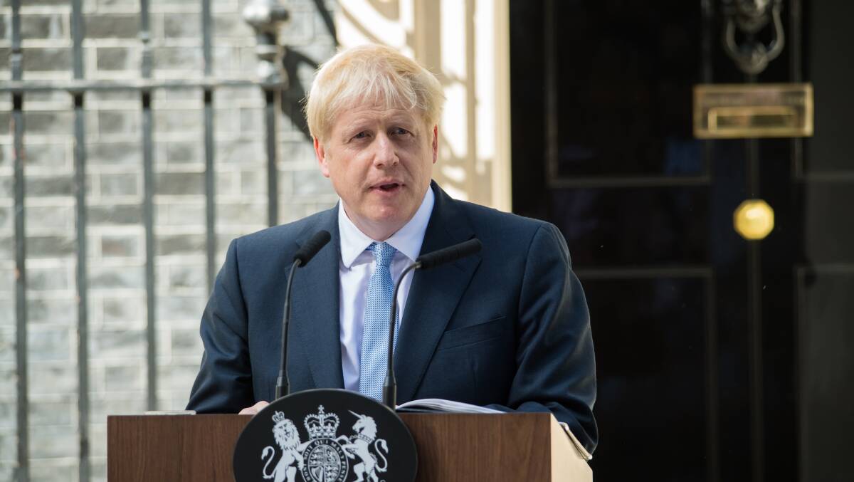 UK Prime Minister Boris Johnson outside Number 10, Downing St. Picture: Shutterstock