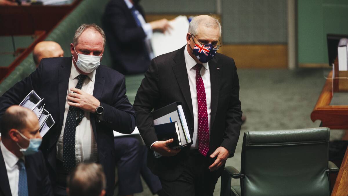 It's been barely anything but negative headlines for the Coalition recently, but its support has gone up 2 points to 40 per cent. Picture: Dion Georgopoulos