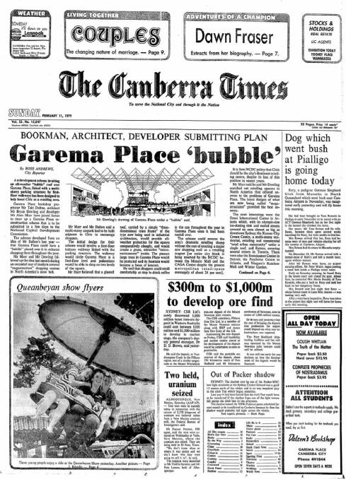 The front page of The Canberra Times on February 11, 1979.