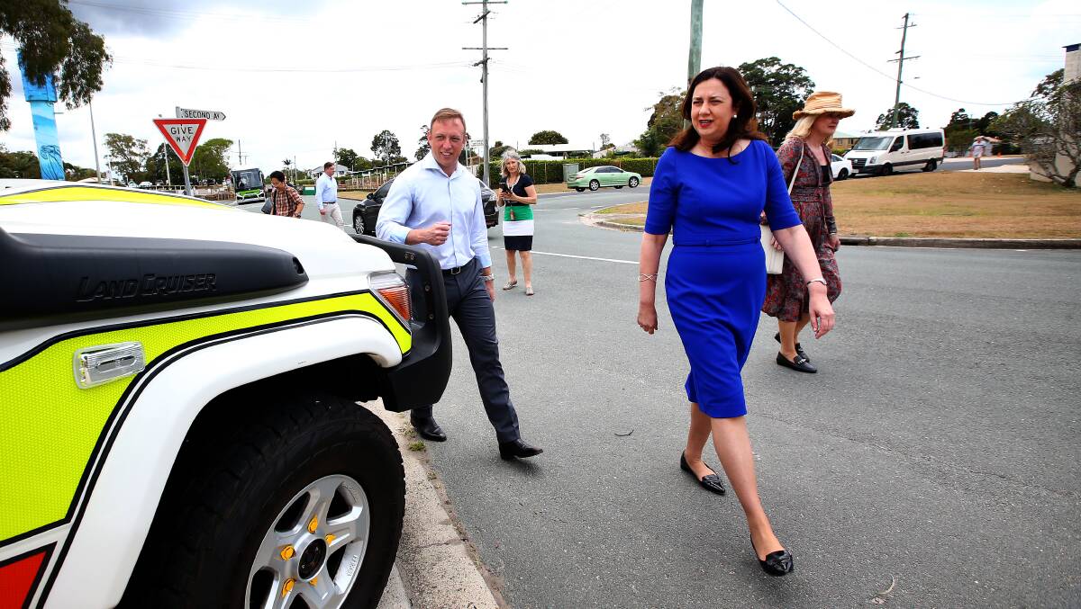 Queensland Premier Annastacia Palaszczuk campaigns on Bribie Island earlier this month. Picture: Getty Images