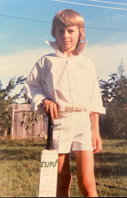 A young Andrew Barr in his cricket uniform. Picture: Supplied