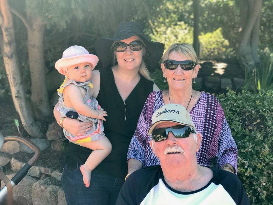 Dawn Trevitt with her husband Rodney and daughter Hayley Olivares and granddaughter Saraya. Picture: Supplied/Hayley Olivares