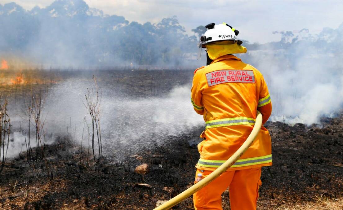 RFS is on the scene of a fire on the Hume Highway at Bookham. File photo. 