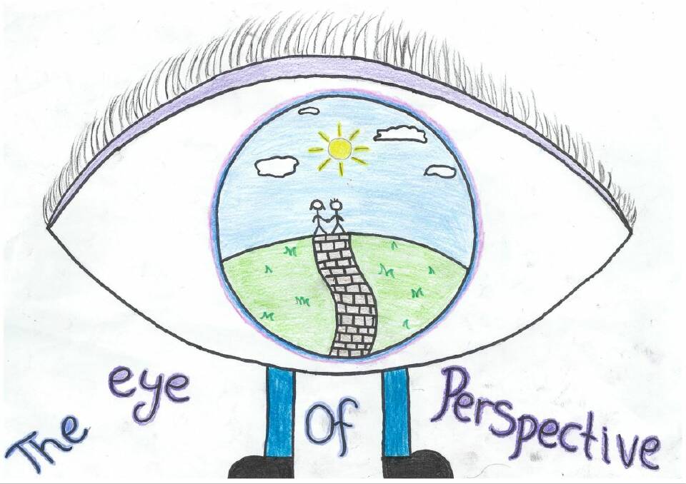 The Eye of Perspective by Maahi Sagar, 12, of Orana Heights Primary School, NSW. Picture supplied by kindnessfactory.com