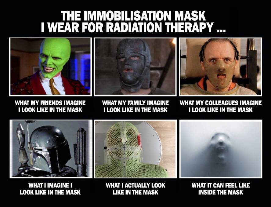 Mask emotions captured in the writer's DIY meme. 