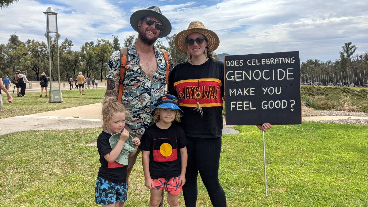 Leah Brideson and her family skipped Sydney's protest because of COVID-19 this year, but she but feels empowered to be joining the community in support of demonstrations. Picture: Sarah Basford Canales
