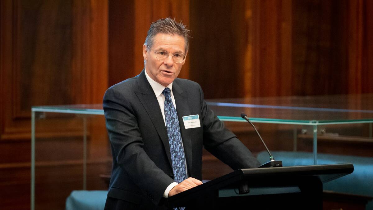Australian Public Service Commissioner Peter Woolcott speaks at an event at Old Parliament House earlier this year. Picture: Sitthixay Ditthavong