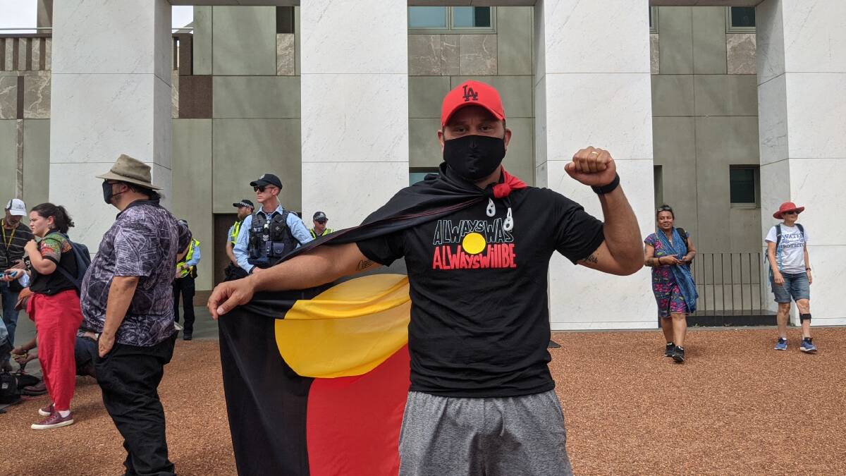 Dwayne Connors said Prime Minister Scott Morrison should "wake up" and start listening to First Nations people. Picture: Sarah Basford Canales