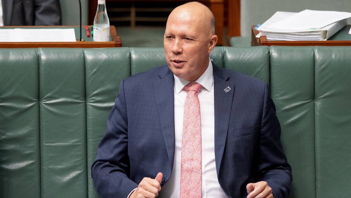 Former home affairs minister Peter Dutton is responsible for listing Australia's first right-wing extremist group on the terrorist organisation register. Picture: Sitthixay Ditthavong