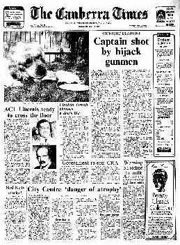 The front page of The Canberra Times on October 18, 1977.
