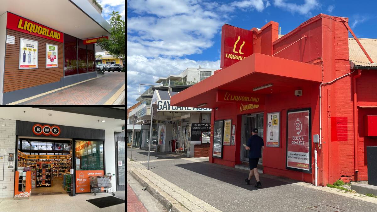 Josh Gill, 14, stole alcohol from these three bottle shops in Sydney during a 10-hour booze spree on the night he died. Pictures by Nadine Morton