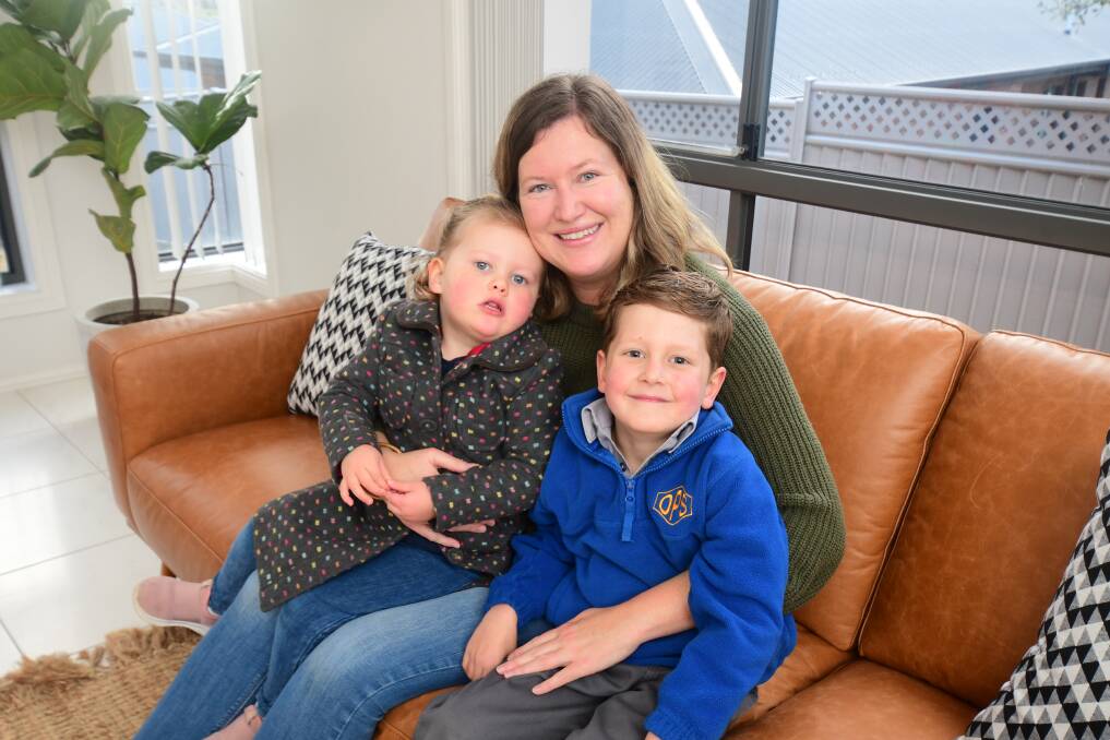 COUNTRY MOVE: Teneille Rennick and her children Elsie, 2, and Harrison, 5, are among the tree changers who moved to Orange. Picture: Jude Keogh