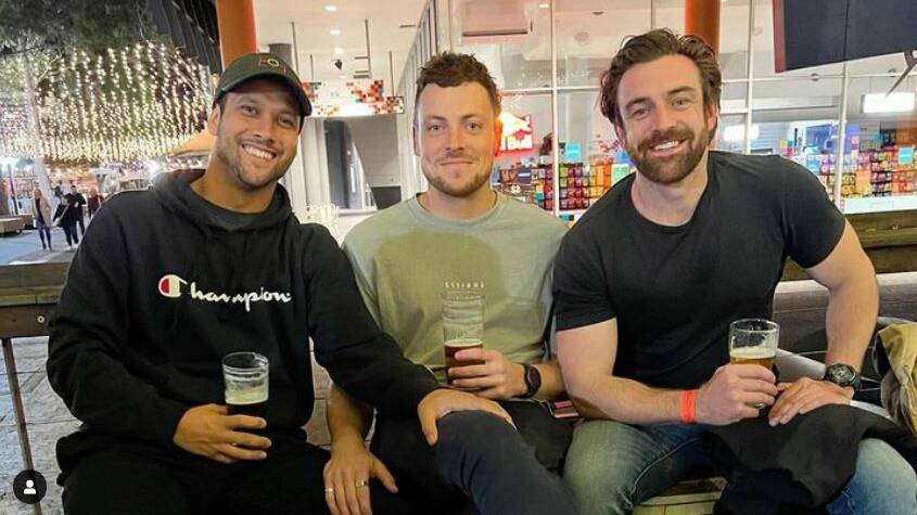 Kyle Shilling's wasted no time getting to know his fellow Home and Away cast members, and in September he posted a photo of himself, Paddy O'Connor (Dean) and Adam Rowland (Remi) sharing a drink.