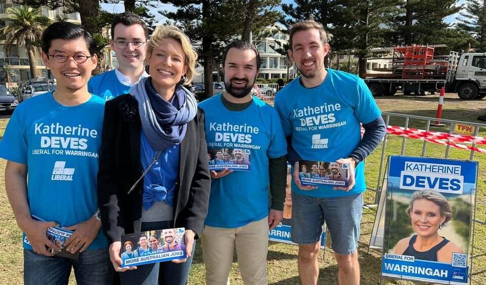 BEST PART: Katherine Deves with some of her volunteers on the campaign trail. Picture: Facebook