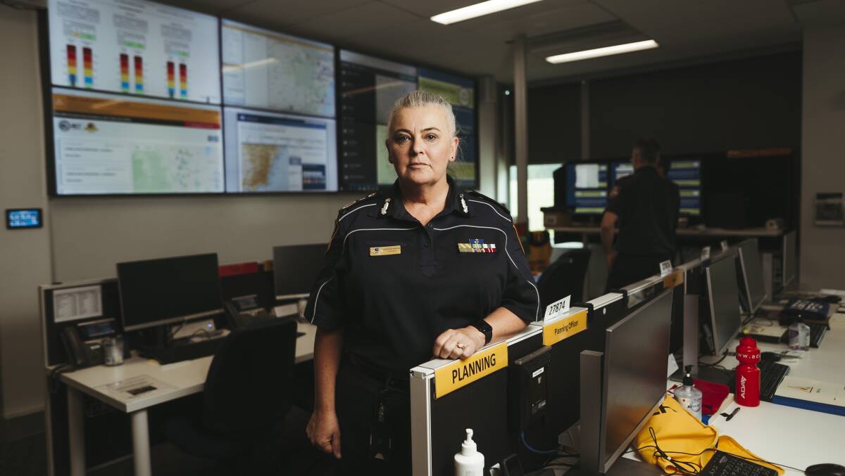 Emergency Services Agency commissioner Georgeina Whelan speaks about the Orroral Valley fire one year on. Picture: Dion Georgopoulos 