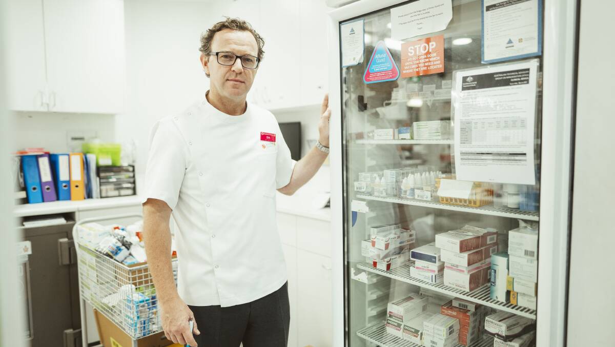 Pharmacy Guild of Australia ACT branch president Simon Blacker says concession card holders shouldn't expect to be able to find tests on Monday. Picture: Dion Georgopoulos 
