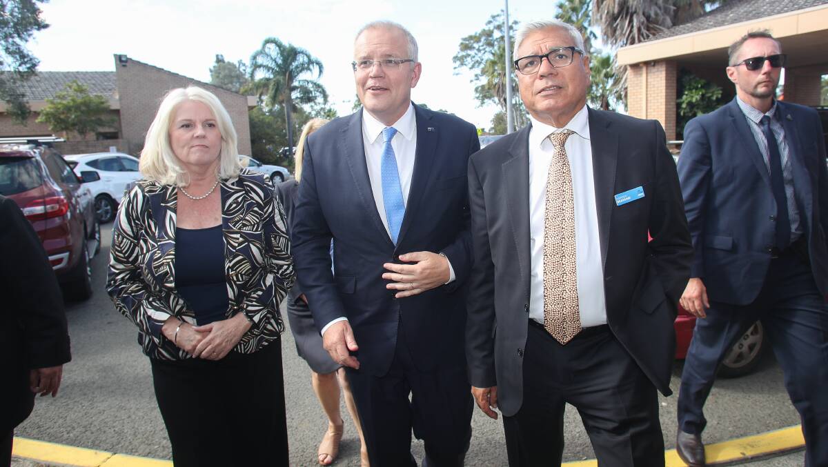 Warren Mundine, pictured with former prime minister Scott Morrison, will be one of the leading voices in the No camp. Picture by Adam McLean