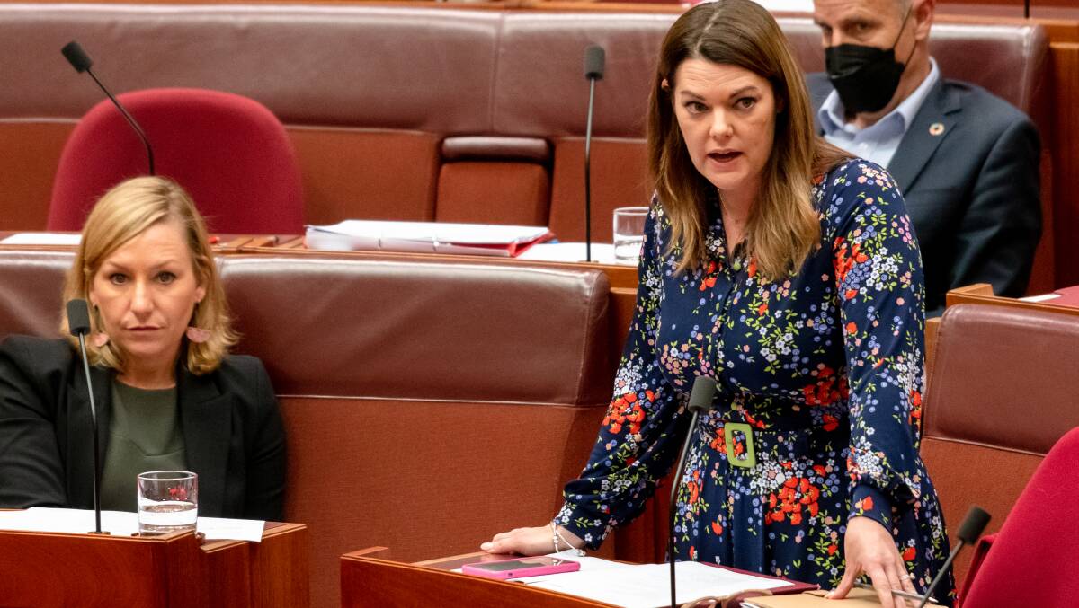 Greens senator Sarah Hanson-Young said it was time to restore territory rights. Picture by Elesa Kurtz