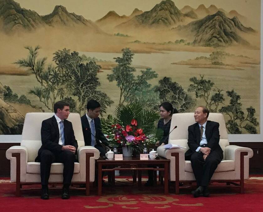 Opposition Leader Alistair Coe during his trip to China. Source: Facebook