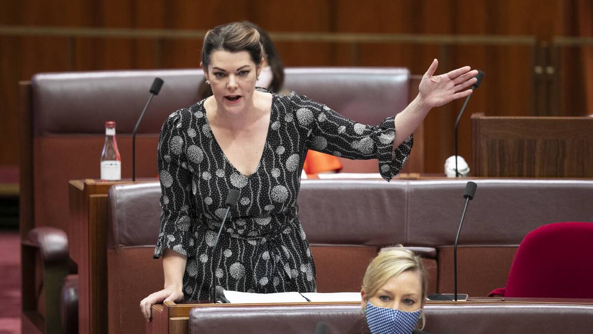Greens environment spokeswoman Sarah Hanson-Young says a project's "climate impact" should be factored in during the assessment process. Picture: Keegan Carroll