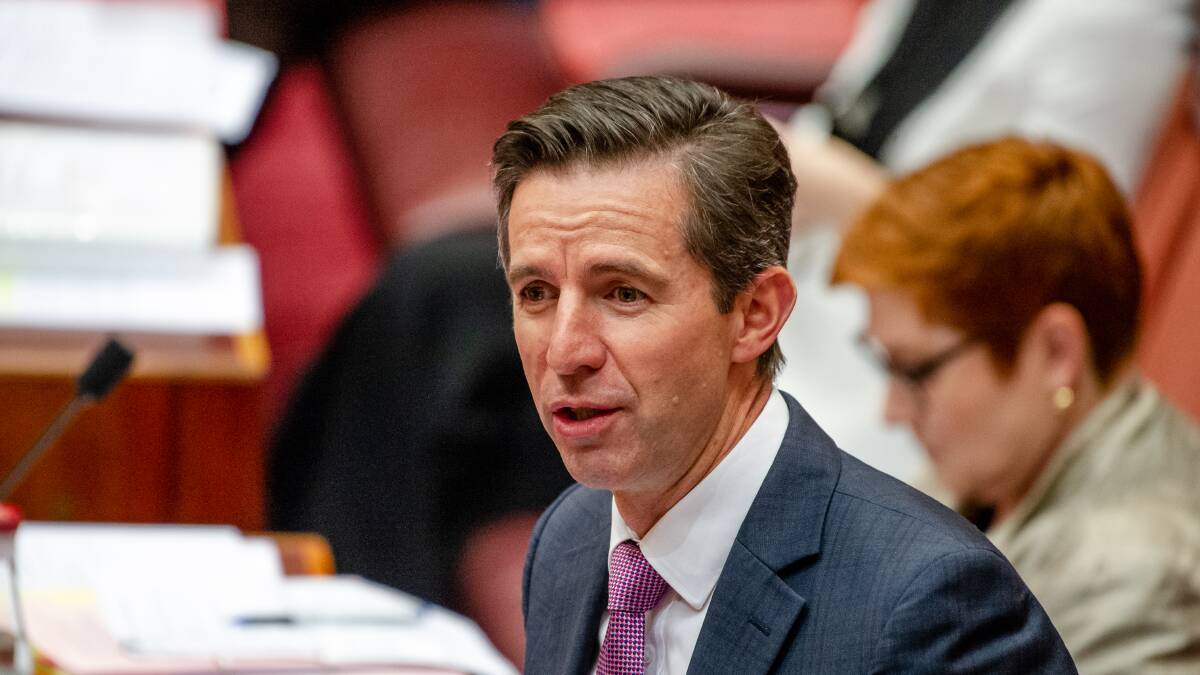 Finance Minister Simon Birmingham has defended the government's dealings with France over the submarine contract. Picture: Elesa Kurtz