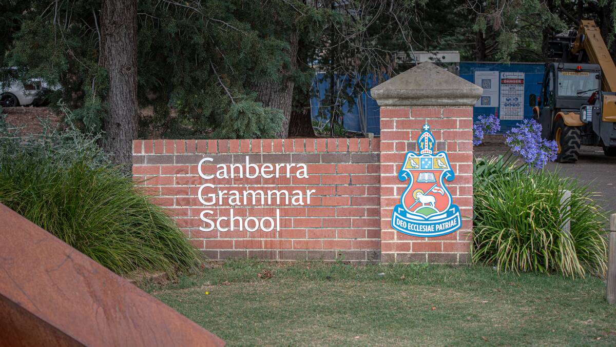 Canberra Grammar received millions of dollars in federal government support at the start of the pandemic. Picture: Karleen Minney 