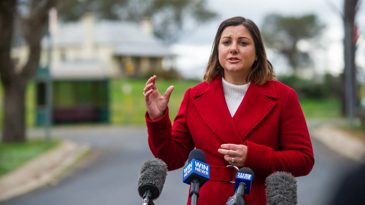 Eden-Monaro MP Kristy McBain holds the seat on a margin of less than 1 per cent. Picture: Karleen Minney