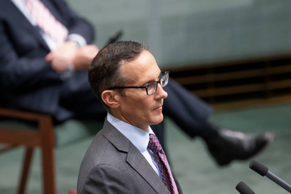 Andrew Leigh in question time on Tuesday. Picture: Sitthixay Ditthavong