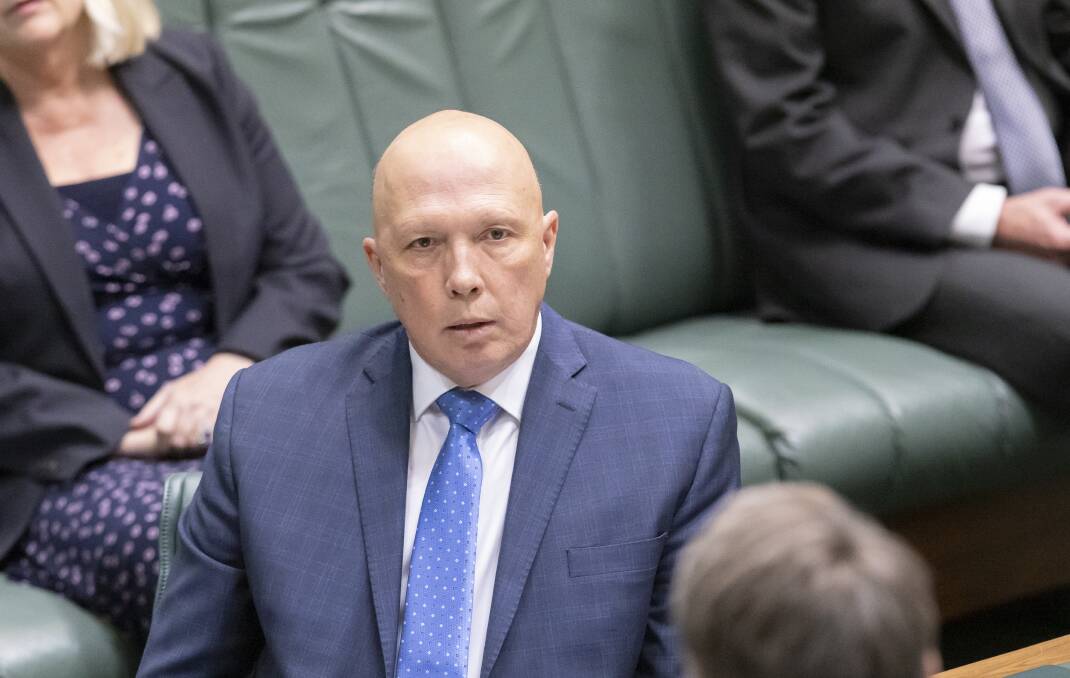 Opposition leader Peter Dutton has accused Labor of policy on the run as it responds to the energy price crisis. Picture by Keegan Carroll