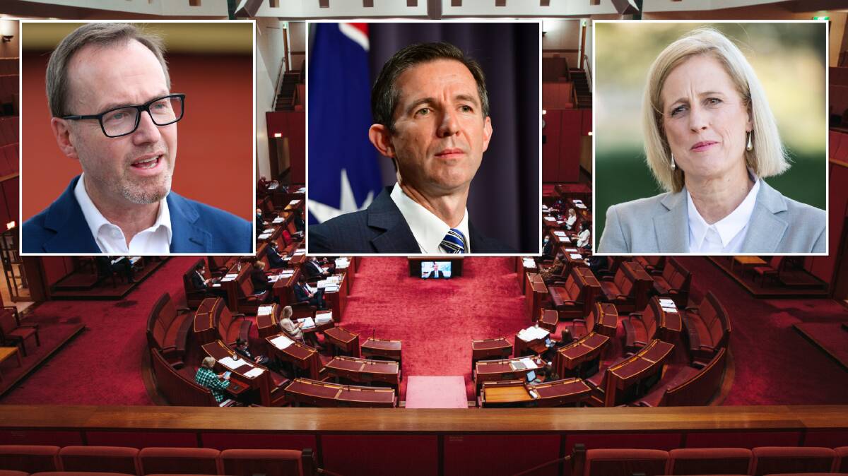Greens justice spokesman David Shoebridge, Liberal Senate leader Simon Birmingham and Finance Minister Katy Gallagher are among the supporters of territory rights. Pictures: ACM