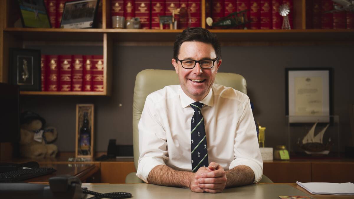 David Littleproud at his office in Parliament House. Picture: Dion Georgopoulos