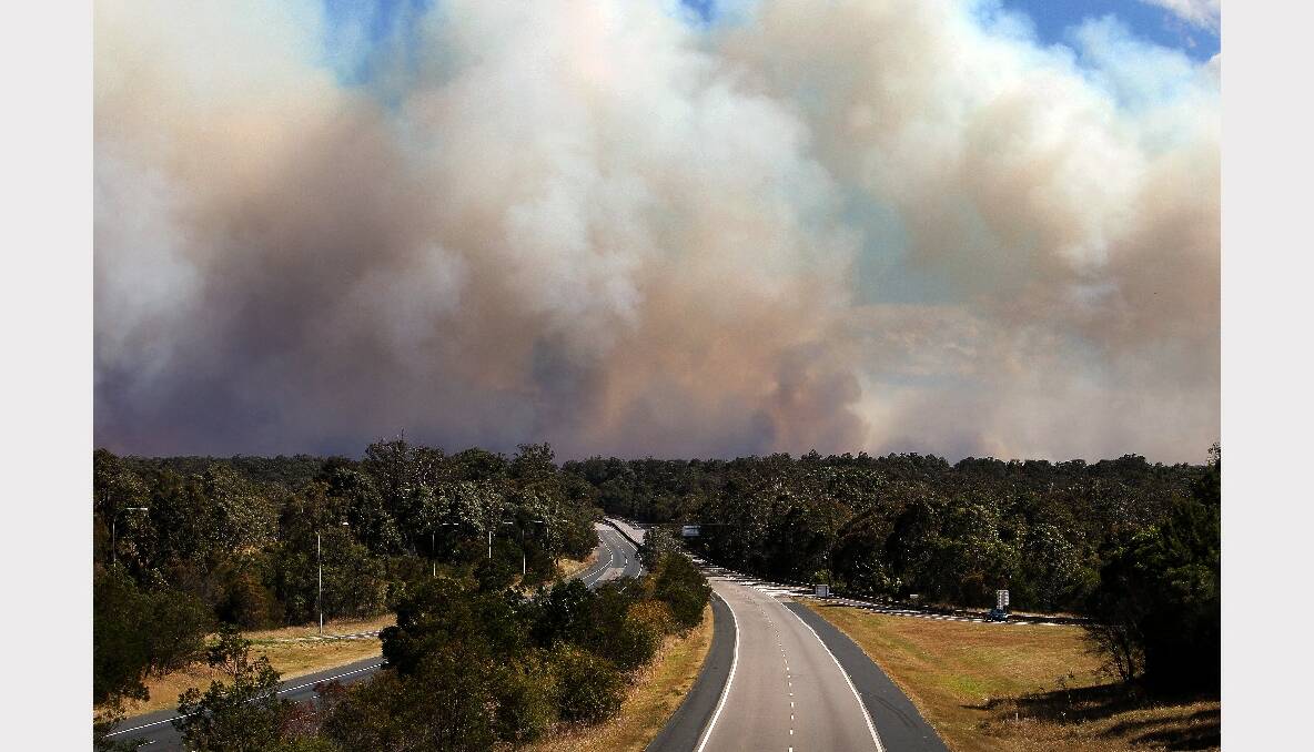 Photo from Picton Road overlooking the Hume Hwy. Photo: Sylvia Liber, Illawarra Mercury.