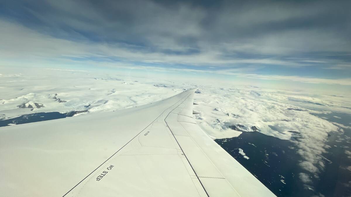 The view from an Antarctica Flights plane. Picture: Kevan Brown